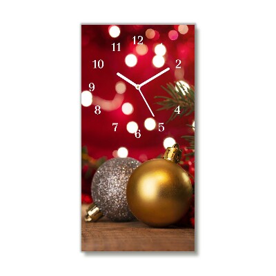 Glass Kitchen Clock Vertical Christmas tree balls Christmas Decorations