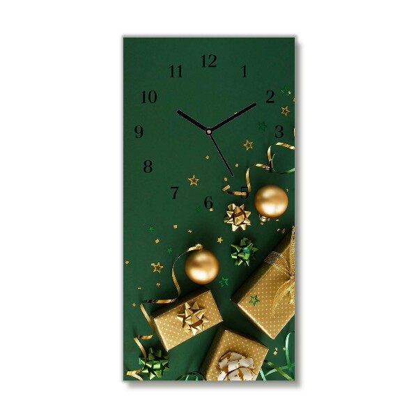 Glass Kitchen Clock Vertical Gifts Winter Holiday Decorations