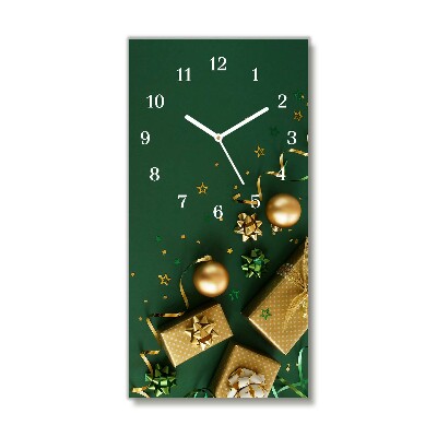 Glass Kitchen Clock Vertical Gifts Winter Holiday Decorations