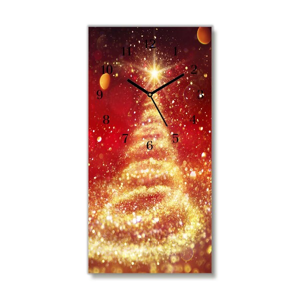 Glass Wall Clock Vertical Abstraction Christmas holidays Winter
