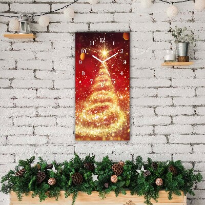 Glass Wall Clock Vertical Abstraction Christmas holidays Winter