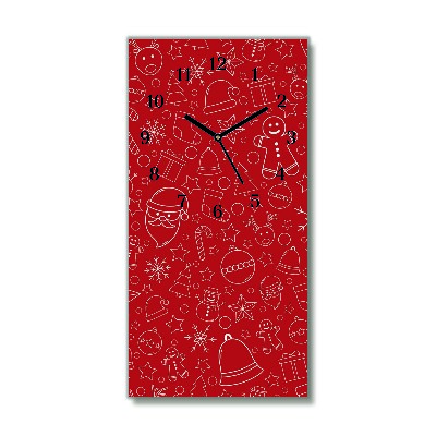 Glass Kitchen Clock Vertical Christmas Decoration Winter holidays