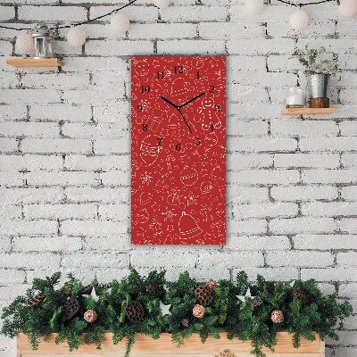 Glass Kitchen Clock Vertical Christmas Decoration Winter holidays