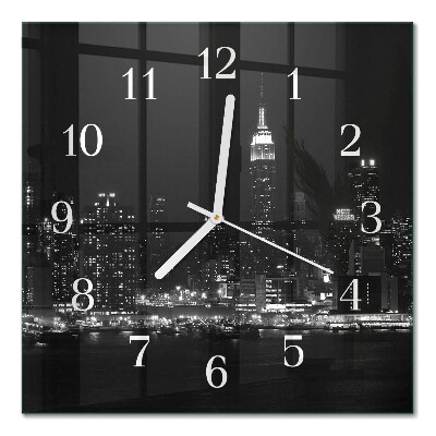 Glass clock square Horizon