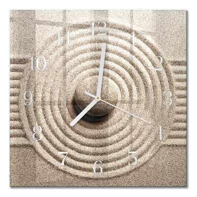 Square kitchen clock Stone