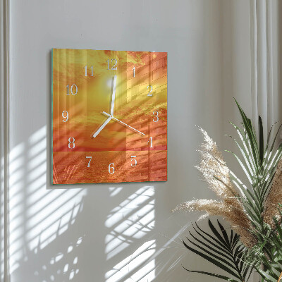 Square kitchen clock Sunny