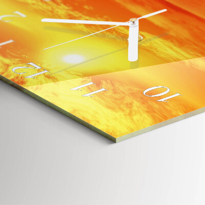 Square kitchen clock Sunny