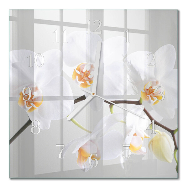 Square wall clock Orchid