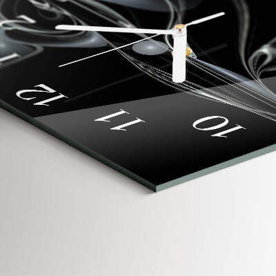 Glass wall clock square Abstraction