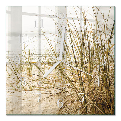 Square wall clock Beach grass