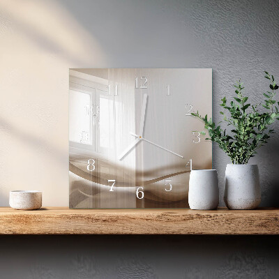 Square wall clock Abstract lines