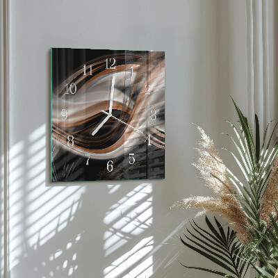 Square wall clock Abstract art