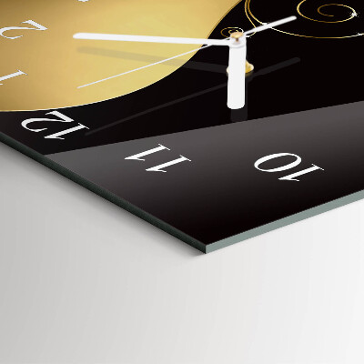 Square wall clock Abstract art