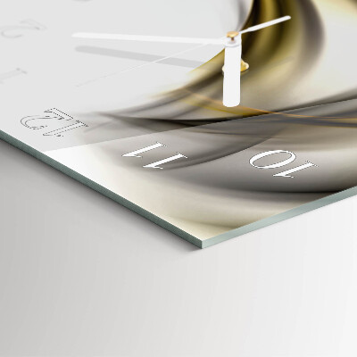 Glass wall clock square Abstract lines