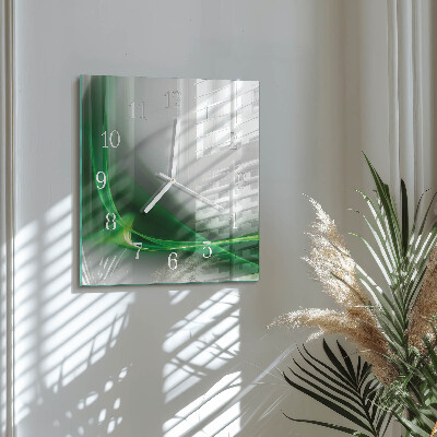 Glass clock square Abstract lines