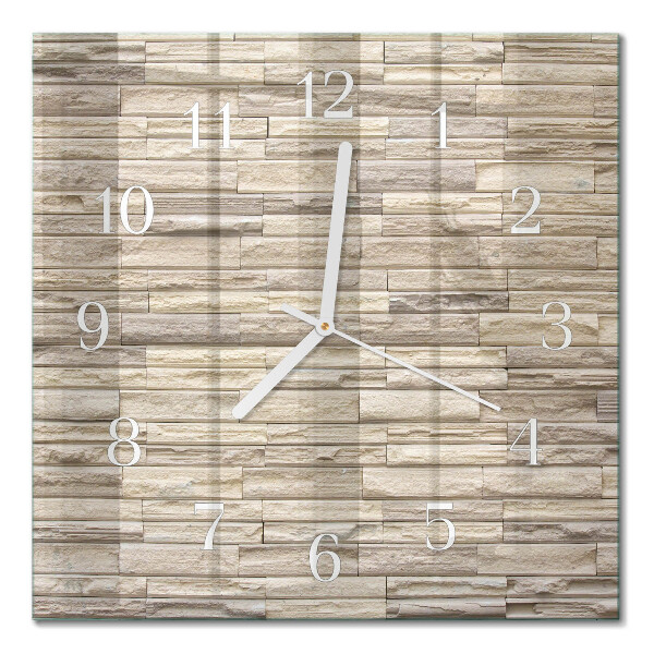 Glass wall clock square Wall