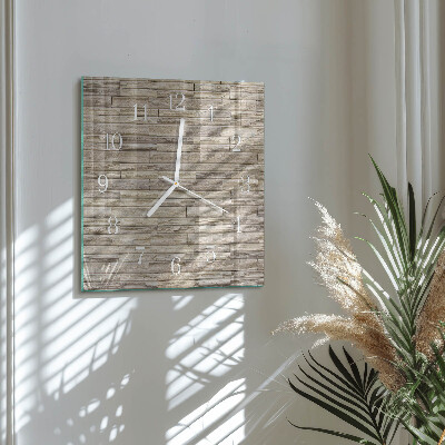 Glass wall clock square Wall