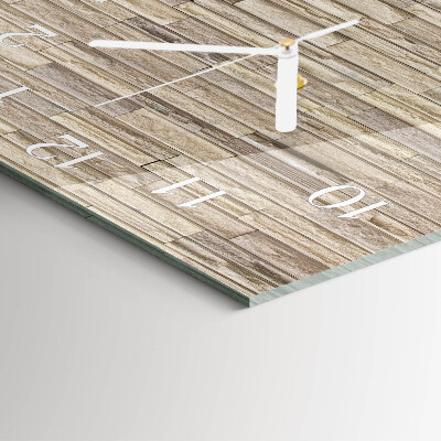 Glass wall clock square Wall