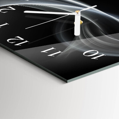 Glass clock square Abstract lines