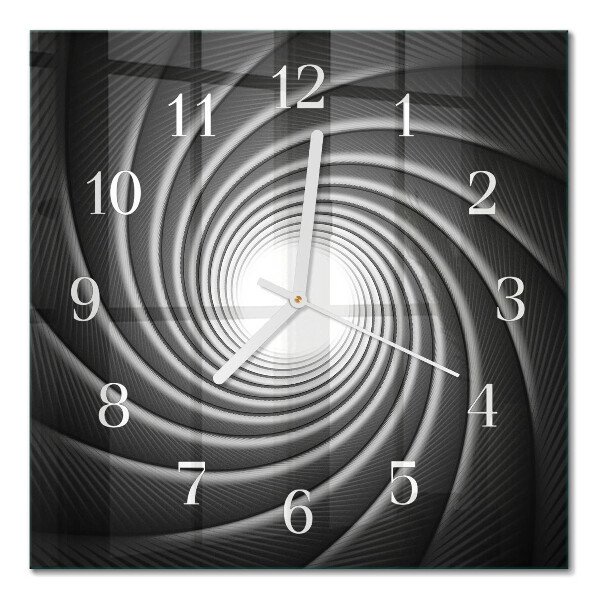 Glass clock square Vortex