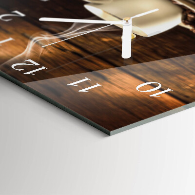 Square kitchen clock Coffee