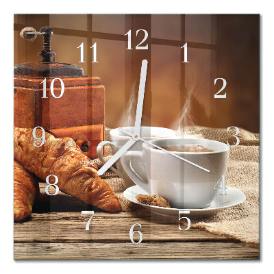 Square kitchen clock Coffee grinder