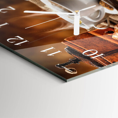 Square kitchen clock Coffee grinder