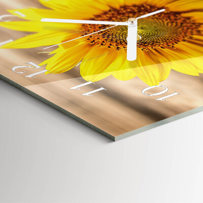 Square kitchen clock Sunflower