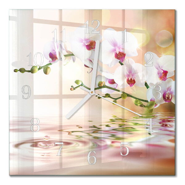 Square kitchen clock Orchid