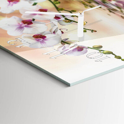 Square kitchen clock Orchid