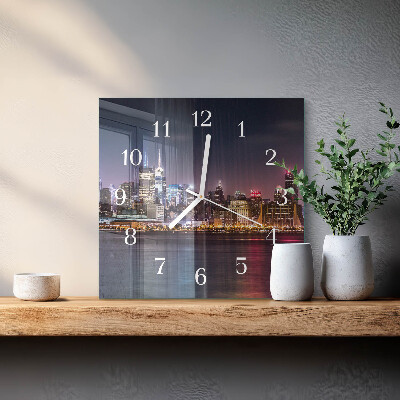 Square kitchen clock Horizon