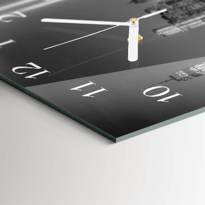 Glass clock square Horizon