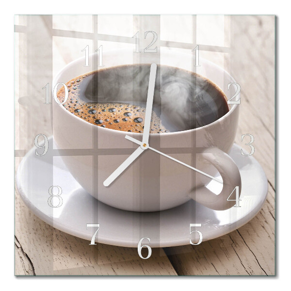 Square wall clock Coffee