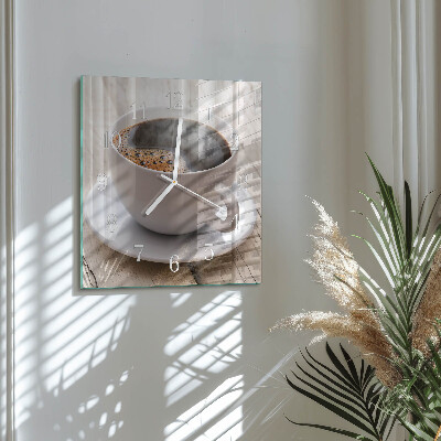 Square wall clock Coffee