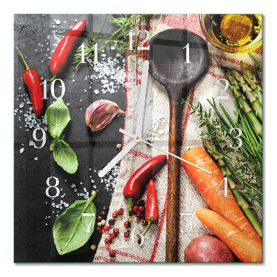 Square wall clock Spices
