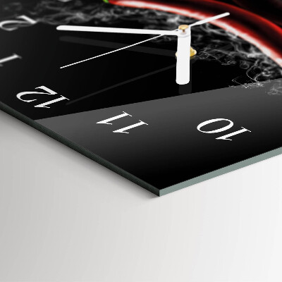 Square kitchen clock Chili peppers