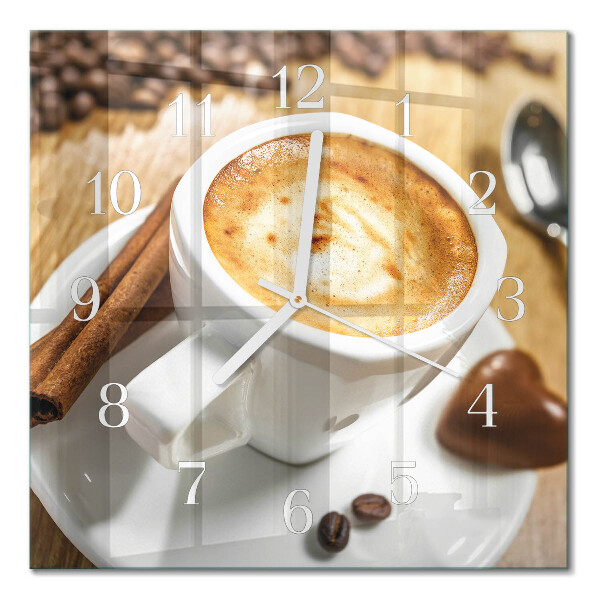 Square kitchen clock Coffee