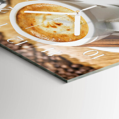 Square kitchen clock Coffee