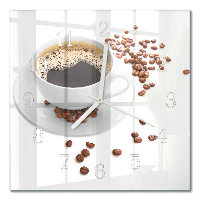 Square wall clock Coffee