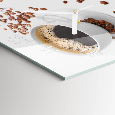 Square wall clock Coffee