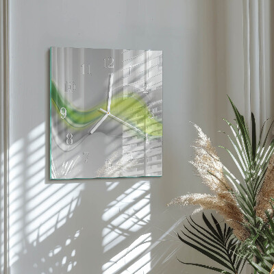 Square kitchen clock Waves of color