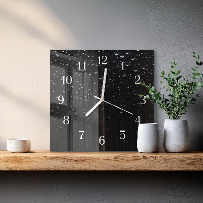 Square wall clock Drops