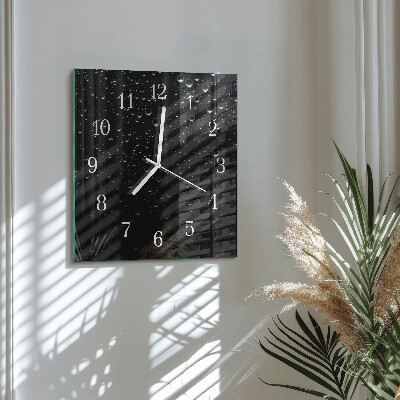 Square wall clock Drops
