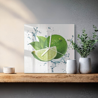 Square kitchen clock Calcium carbonate