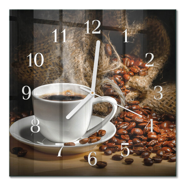 Square wall clock Coffee