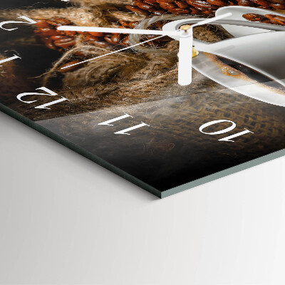 Square wall clock Coffee