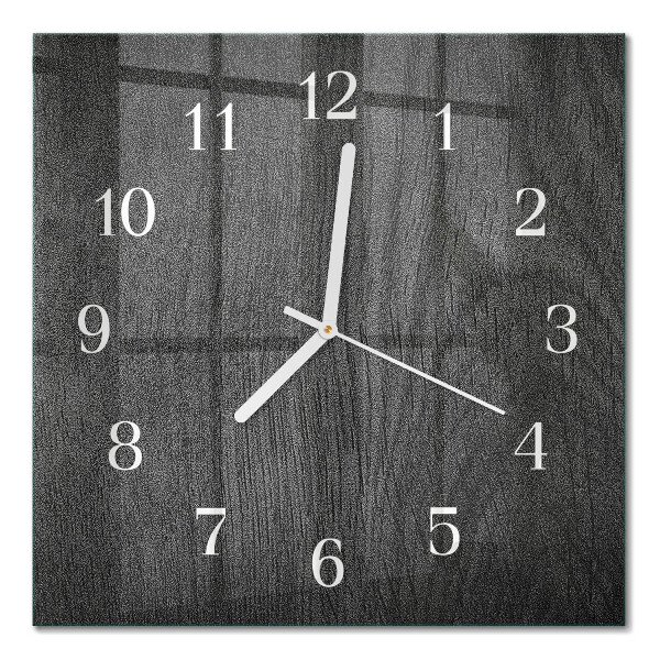 Square kitchen clock Wood