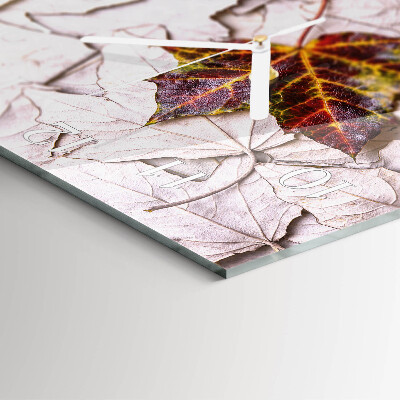 Square kitchen clock Maple leaf