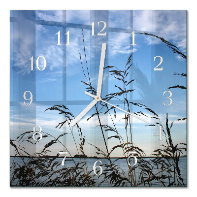 Square kitchen clock Grass