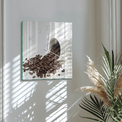 Square wall clock A cup of coffee